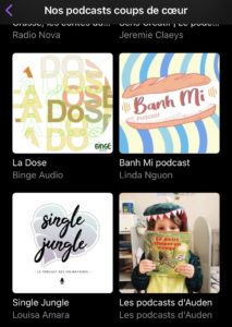 Single Jungle, dans la sélection "Nos coups de coeur" sur Apple podcasts, entouré de "La Dose" par Binge Audio, Banh Mi podcast, Les podcast d'Auden, mais aussi les podcasts d’
Oxmo Puccino sur ARTE Radio
, Cerno Podcast, code source (Le Parisien,
, Jeremie Claeys, France Inter
etc